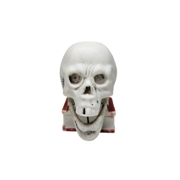 Vintage Skull Jaw Nodder Candle Holder Matchstick Holder Japan 3.5" Halloween - Picture 1 of 10